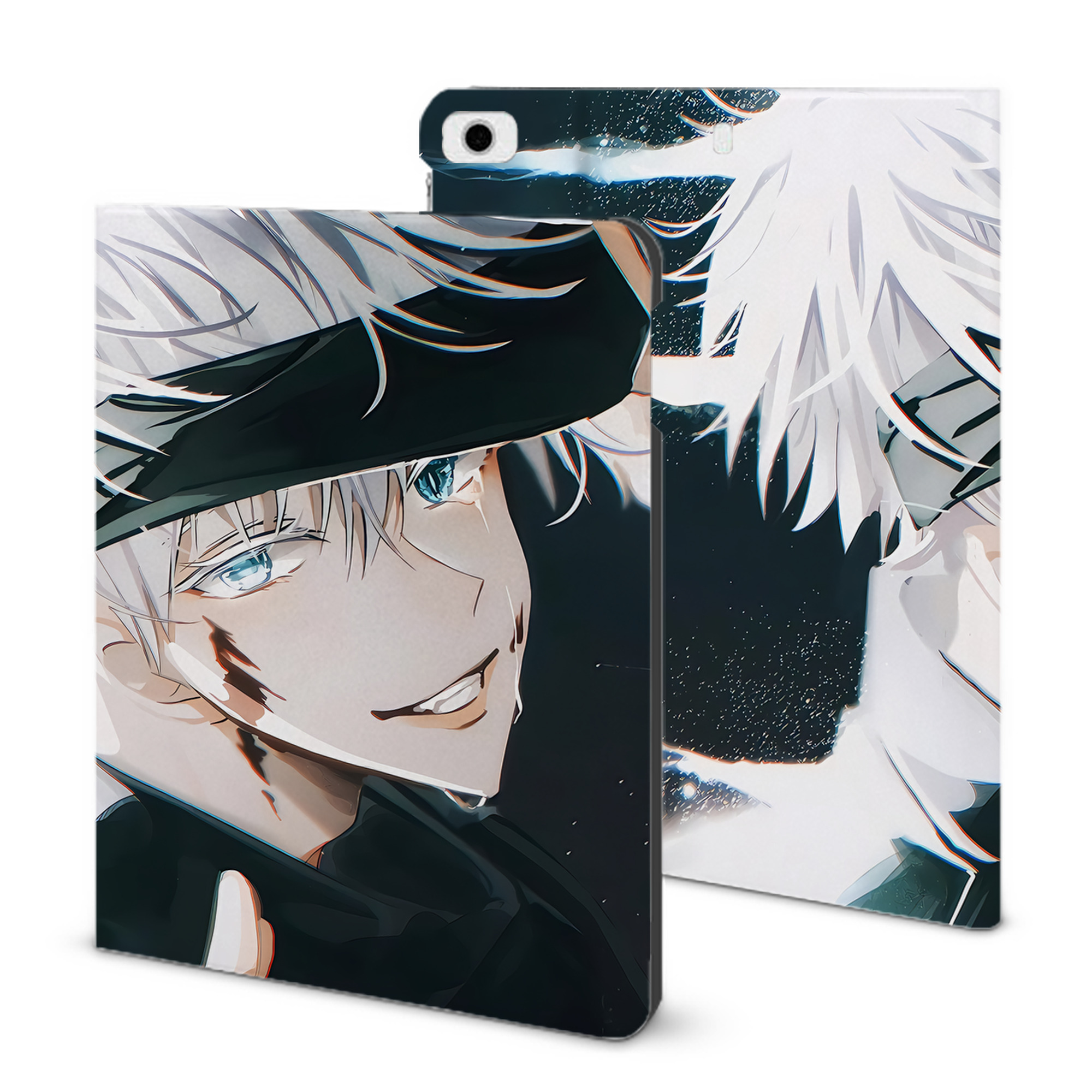 （画像用） 呪術廻戦 Jujutsu Kaisen IPad ケース ブック型 PUレザー TPU 耐衝撃 軽量 薄型 ペン収納なし 全面保護 IPad 各モデル対応